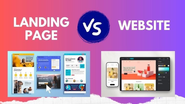 landing Page vs website